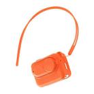 For Insta360 GO 3 Camera Body Charging Case Silicone Case with Lens Cap & Strap (Orange) - 1