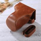 Full Body Camera PU Leather Case Bag with Strap for Canon EOS M6 (18-150mm Lens) (Brown) - 1