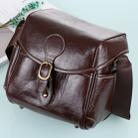 Portable Digital Camera Shoulder Bag Soft PU Leather Bag with Strap, Size: 21cm x 15cm x 20cm (Coffee) - 1