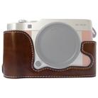 1/4 inch Thread PU Leather Camera Half Case Base for FUJIFILM X-A5 / X-A20(Coffee) - 1