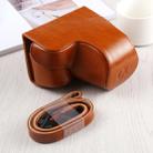 Full Body Camera PU Leather Case Bag with Strap for Sony A6400 / ILCE-A6400 (Brown) - 1