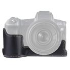 1/4 inch Thread PU Leather Camera Half Case Base for Canon EOS R (Black) - 1