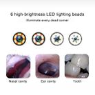 1MP HD Visual Ear Nose Tooth Endoscope Borescope with 6 LEDs, Lens Diameter: 4.3mm - 5
