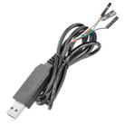 LDTR-WG0133 PL2303HX 1m USB to TTL / USB to COM Module Converter Cable (Black) - 1