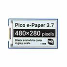 Waveshare 3.7 inch 480x280 Pixel E-Paper E-Ink Display Module for Raspberry Pi Pico, 4 Grayscale, SPI Interface - 1