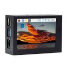 Waveshare 3.5 inch Display Aluminum Alloy Case for Raspberry Pi 4 (Black) - 1