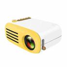 YG200 Portable LED Pocket Mini Projector AV SD HDMI Video Movie Game Home Theater Video Projector(Yellow and White) - 1