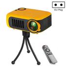 A2000 Portable Projector 800 Lumen LCD Home Theater Video Projector, Support 1080P, EU Plug (Yellow) - 1