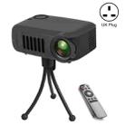 A2000 Portable Projector 800 Lumen LCD Home Theater Video Projector, Support 1080P, UK Plug (Black) - 1