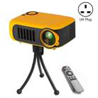 A2000 Portable Projector 800 Lumen LCD Home Theater Video Projector, Support 1080P, UK Plug (Yellow) - 1