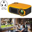 A2000 1080P Mini Portable Smart Projector Children Projector, AU Plug(Yellow Blue) - 1