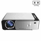T6 2000ANSI Lumens 1080P LCD Mini Theater Projector, Phone Version, US Plug(Silver) - 1