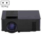 VS-314 Mini Projector 1500ANSI LM LED 800x480 WVGA Multimedia Video Projector, Support VGA / HDMI / USB / TF Card / AV /TV Interfaces, Projecting Distance: 1.2-5m(Black) - 1