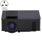VS-314 Mini Projector 1500ANSI LM LED 800x480 WVGA Multimedia Video Projector, Support VGA / HDMI / USB / TF Card / AV /TV Interfaces, Projecting Distance: 1.2-5m(Black) - 1