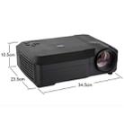 Wejoy L3 300ANSI Lumens 5.8 inch LCD Technology HD 1280*768 pixel Projector with Remote Control,  VGA, HDMI(Black) - 6
