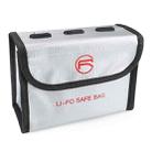 RCSTQ for DJI FPV Combo 3 x Batteries Li-Po Safe Explosion-proof Storage Bag(Silver) - 1