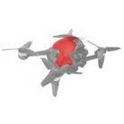 Sunnylife FV-Q9333 Drone Body Top Protective Cover for DJI FPV (Red) - 1
