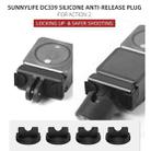 Sunnylife DC339 4 PCS Silicone Anti-release Plug for DJI Action 2 (Black) - 3