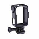 For DJI Osmo Action 3 Vertical Plastic Protective Frame Cage with Cold Shoes (Black) - 2