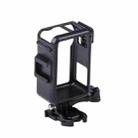 For DJI Osmo Action 3 Vertical Plastic Protective Frame Cage with Cold Shoes (Black) - 3