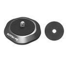 Sunnylife Universal Metal Magnetic Base 1/4 inch Adapter Aluminium Alloy Pivot Stand Base (Black) - 1