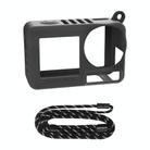 For DJI Osmo Action 5 Pro Sunnylife Silicone Protective Case Scratch-proof Camera Cover with Lanyard (Black) - 1