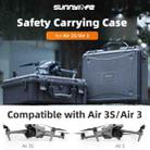 For DJI Air 3S / 3 Sunnylife Safety Carrying Case Large Capacity Waterproof Shock-proof Hard Travel Case (Black) - 2