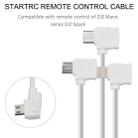 STARTRC 30cm Micro USB to Micro USB Converting Connector Data Cable for DJI Mavic Mini /  Air, Shark Remote Controller(White) - 3