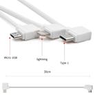 STARTRC 30cm Micro USB to Micro USB Converting Connector Data Cable for DJI Mavic Mini /  Air, Shark Remote Controller(White) - 4