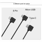 STARTRC 10cm 8 Pin to Micro USB Converting Connector Data Cable for DJI Mavic Mini /  Air, Shark Remote Controller(Black) - 4