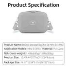 For DJI Mini 3 / 3 Pro BRDRC Shoulder Drone Remote Control Storage Carrying Bag (Grey) - 5