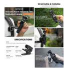 For DJI Osmo Pocket 3 Sunnylife Stretchable Backpack Clip Rotatable Magnetic Mount Action Camera Holder Vlog Mount (Black) - 3