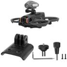 For DJI Avata 2 Sunnylife Action Camera Holder Mount Drone Light Bracket (Black) - 1