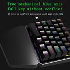 HXSJ J100 Wired 35-Keys One-hand Blue Axis True Machinery Full Metal Panel Mechanical Keyboard - 3