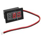 V40D 2 Wires Red Light Display Mini Waterproof IPX4 Digital Voltage Meter, Measure Voltage: DC 15-120V - 1