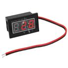 V40D 2 Wires Red Light Display Mini Waterproof IPX4 Digital Voltage Meter, Measure Voltage: DC 2.5-30V - 1