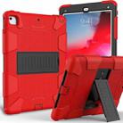 Shockproof Two-color Silicone Protection Shell for iPad 9.7(2018) & 9.7(2017) & Air 2, with Holder(Red+Black) - 1