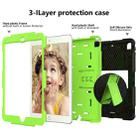 Shockproof Two-color Silicone Protection Shell for iPad 9.7(2018) & 9.7(2017) & Air 2, with Holder(Black+Yellow-green) - 5
