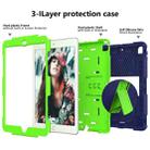 Shockproof Two-color Silicone Protection Shell for iPad 9.7(2018) & 9.7(2017) & Air 2, with Holder(Navy Blue+Yellow-green) - 5