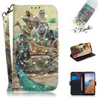 3D Painting  Pattern Coloured Drawing Horizontal Flip Leather Case for Xiaomi Redmi 7A, with Holder & Card Slots & Wallet(Zoo) - 1