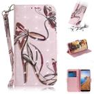 3D Painting  Pattern Coloured Drawing Horizontal Flip Leather Case for Xiaomi Redmi 7A, with Holder & Card Slots & Wallet(Butterfly High Heels) - 1