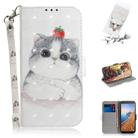 3D Painting  Pattern Coloured Drawing Horizontal Flip Leather Case for Xiaomi Redmi 7A, with Holder & Card Slots & Wallet(Cute Cat) - 1