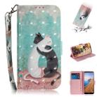 3D Painting  Pattern Coloured Drawing Horizontal Flip Leather Case for Xiaomi Redmi 7A, with Holder & Card Slots & Wallet(Black White Cat) - 1