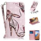 3D Painting Pattern Coloured Drawing Horizontal Flip Leather Case for Xiaomi Redmi Note 7 / Note 7S, with Holder & Card Slots & Wallet(Butterfly High Heels) - 1