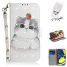 3D Painting Pattern Coloured Drawing Horizontal Flip Leather Case with Holder & Card Slots & Wallet for Galaxy M40 / A60(Cute Cat) - 1