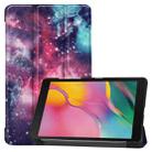 Cowhide Texture Pattern Colored Drawing Horizontal Flip Leather Case for Galaxy Tab A 8.0 2019, with Holder(Galaxy) - 1
