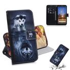 Painting Pattern Coloured Drawing Horizontal Flip Leather Case with Holder & Card Slots & Wallet for Google Pixel 3a(Wolf And Dog) - 1