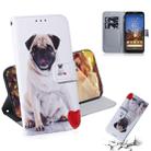 Painting Pattern Coloured Drawing Horizontal Flip Leather Case with Holder & Card Slots & Wallet for Google Pixel 3a XL(Pug) - 1