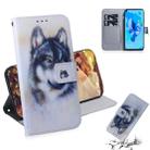 Painting Pattern Coloured Drawing Horizontal Flip Leather Case with Holder & Card Slots & Wallet for Huawei P20 Lite 2019 / Nova 5i(White Wolf) - 1