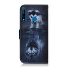 Painting Pattern Coloured Drawing Horizontal Flip Leather Case with Holder & Card Slots & Wallet for Huawei P20 Lite 2019 / Nova 5i(Wolf And Dog) - 3